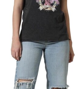 Camiseta Estampada de Mujer de Manga Corta con Cuello Redondo y diseño Impreso Short Sleeve ONLLUCY.