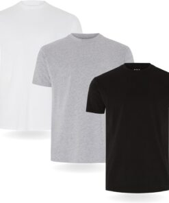 Camiseta FM London Paquete de 3/5 para Hombre - Camisetas de Peso Premium con diseño Ligeramente Ajustado