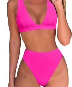 fatty tiger Acolchado Traje de baño de Dos Piezas para Mujer