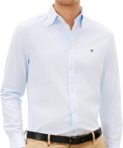 Tommy Hilfiger Flex Dobby SF Shirt Mw0mw29970 Camisa L/S Hombre (Pack de 1)