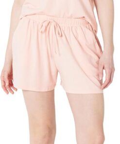 Amazon Essentials Mujer Juego de Camiseta de Manga Corta de Mezcla de Algodón Suave y Ropa de Dormir Corta