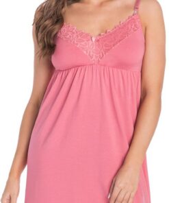 Teyli Women's Nightdress Nursing Viscose Floral Lace Nanni