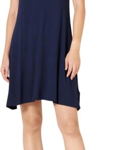 Amazon Essentials Vestido con Vuelo sin Mangas (Talla Grande Disponible) Mujer