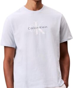 Calvin Klein Camiseta de Manga Corta Hombre Monologo tee de algodón