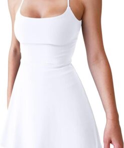 ThreeH Vestido de Verano Mujer con Pantalón Corto Sin Mangas | Tirantes Ajustables, Pantalón Corto Incorporado