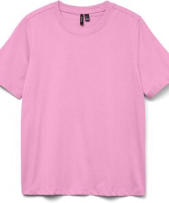 VERO MODA Camiseta básica de Mujer Cuello Redondo Manga Corta Corte Normal