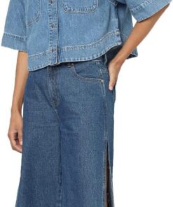 ONLY Onlcleo Life SS Crop Dnm Shirt PIM Noos Onlcleo Life SS Crop Dnm Camiseta PIM Noos Mujer (Pack de 1)