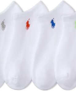 POLO RALPH LAUREN Performance Cotton Low Cut Socks - 6 Pair Pack - Breathable Mesh & Sport Cushioning Cojín de corte bajo Mujer