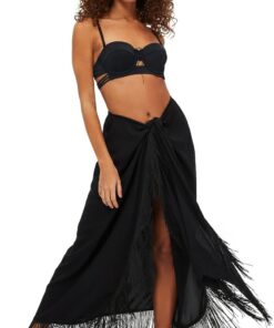 Trendyol Falda Sarong Viscosa Borla Mujer