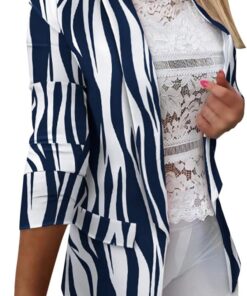 Blazer Mujer Chaqueta de Traje Slim Fit Elegante Casual Oficina Negocios Outwear Solapa Manga Larga para Mujer, Elegante Cardigan Corte Slim de Tie Dye Degradado Estampado