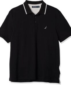 Nautica Classic Fit Short Sleeve Solid Tipped Collar Soft Polo Shirt Camisa de Polo Hombre (Pack de 1)