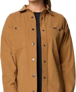 Columbia Chaqueta Tipo Camisa de Pana Blue Point Creek Camisa de Manga Larga Mujer (Pack de 1)