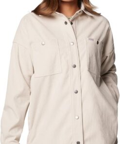 Columbia Chaqueta Tipo Camisa de Pana Blue Point Creek Camisa de Manga Larga Mujer (Pack de 1)