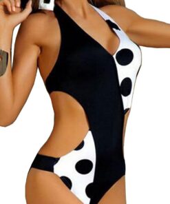 DATO Mujer Trajes de Baño una Pieza Monokini Trikini Acolchado Push Up Bikini Bañador Ropa de Playa