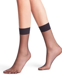 FALKE mujer Shelina 12 DEN calcetines ultra-transparente con acabado reluciente y parte superior suave para un suave agarre en la pantorrilla fino suave material 1 par