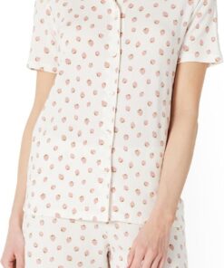 Amazon Essentials x Sofia Grainge Conjunto de Pijama de Manga Corta para Verano de la Colección Mamá y Yo para Mujer y Niña