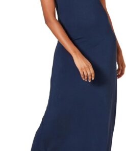 Amazon Essentials Mujer Vestido Largo de Manga Corta, Fluido