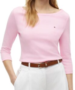Tommy Hilfiger Cody Boat-nk 3/4 Slv tee Ww0ww49928 Camiseta S/S Mujer (Pack de 1)