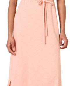Amazon Essentials Mujer Vestido Midi Estilo Camiseta con cinturón y de Manga Corta