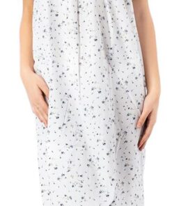 Lady Olga Incontinencia Femenina Atrás Abierta Floral Polivinílico Algodón Nightdresses Camisón