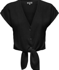 ONLY Onlsiesta S/S Knot Linen Bl Shirt Pnt Camiseta Mujer (Pack de 1)