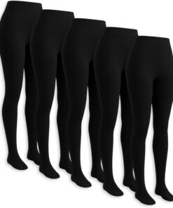 Bea Medias de Invierno para Mujer 80 DEN, Pack de 5 - Pantys de Mujer Opacos, Suaves, Cálidos, Elásticos y de Cintura Alta