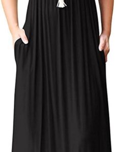GRECERELLE Womens Summer Maxi Dress Boho Floral Cocktail Midi Polka Dot Wrap Dresses V Neck Casual Party Bohemian Flowy Long Dress for Ladies | Vestido largo casual de manga corta con cuello en V y bolsillo