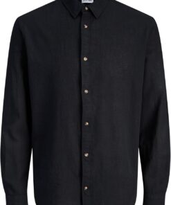 JACK & JONES Jjesummer Linen Blend Shirt L/S Sn Jjesummer Linen Blend Camiseta L/S Sn Hombre (Pack de 1)
