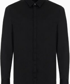 Armani Exchange Smart Stretch Satin Camisa Hombre (Pack de 1)