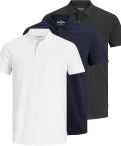 JACK & JONES Jjebasic Polo SS 3Pk MP Noos (Pack de 3) para Hombre