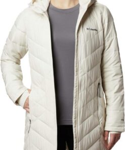 Columbia Heavenly Long Hooded Jacket, Chaqueta Acolchada Con Capucha para Mujer