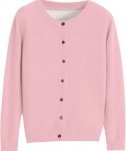 HUIFUAO - Cárdigan de punto para mujer, color negro, elegante, con botones, frente abierto, cárdigans para otoño, básico, manga larga, suéteres ligeros