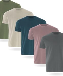 Camiseta FM London Paquete de 3/5 para Hombre - Camisetas de Peso Premium con diseño Ligeramente Ajustado
