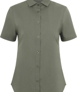 Velilla 405018S; Camisa manga corta stretch mujer; Color Negro; Talla 2XL
