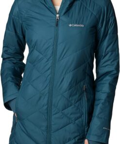 Columbia Heavenly Long Hooded Jacket, Chaqueta Acolchada Con Capucha para Mujer