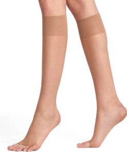 FALKE mujer Shelina Toeless 12 DEN calcetines ultratransparente sin dedos cinturilla de confort brillante resistente a la rotura y sin presión fino suave material 1 par