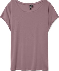 VERO MODA Vmava Plain Ss Top Gajrs Noos Camiseta Mujer (Pack de 1)
