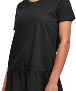 Urban Classics Ladies Valence tee Mujer Vestido Corto Negro 100% algodón
