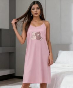 Camisón de dormir para mujer, ajuste holgado, pijama casual, cómodo para viajes en casa o uso en verano