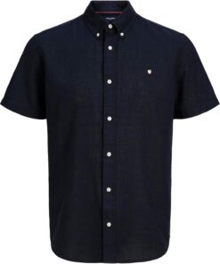 Jack & Jones Jprblusummer Lin. Bl. Shield SS Shirt Sn para Hombre