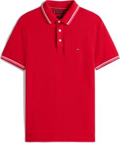 Tommy Hilfiger Polo de Manga Corta Hombre Tipped Seasonal Slim Fit