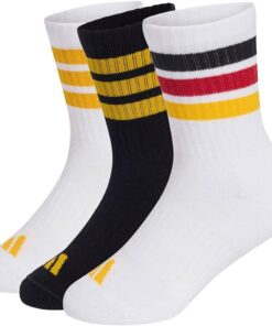 adidas Unisex Kids' Pack de 3 pares de calcetines clásicos 3-Stripes con amortiguación para niños