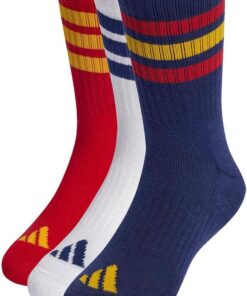 adidas Unisex Kids' Pack de 3 pares de calcetines clásicos 3-Stripes con amortiguación para niños