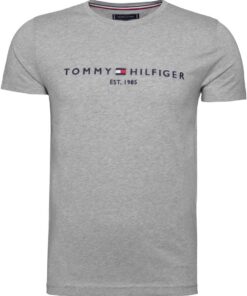 Tommy Hilfiger Camiseta de Manga Corta para Hombre Core Tommy Logo Cuello Redondo