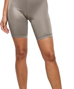 Urban Classics Ladies Imitation Leather Cycle Shorts - Pantalones Cortos de Yoga Mujer