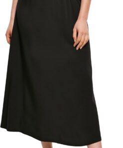 Urban Classics Ladies' Viscose Midi Mujer Falda Larga Negro 100% Viscosa