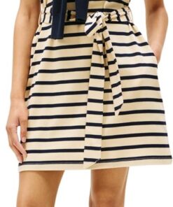 Tommy Hilfiger Gold Button Jersey F&f Dress Ww0ww49239 Vestido Acampanado Mujer (Pack de 1)