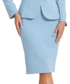 Allegra K 2 Piece Suit Skirt Set Negocios Mujer