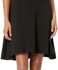 Amazon Essentials Mujer Vestido con Vuelo de Manga Corta con Cuello en Pico