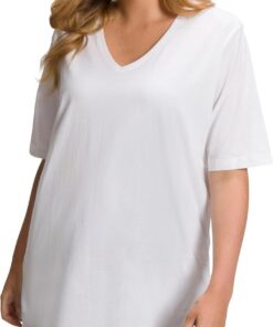 Ulla Popken T-Shirt V-Ausschnitt Camiseta Mujer (Pack de 1)